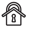 House icon shown as a padlock symbolizing pest & rodent exclusion
